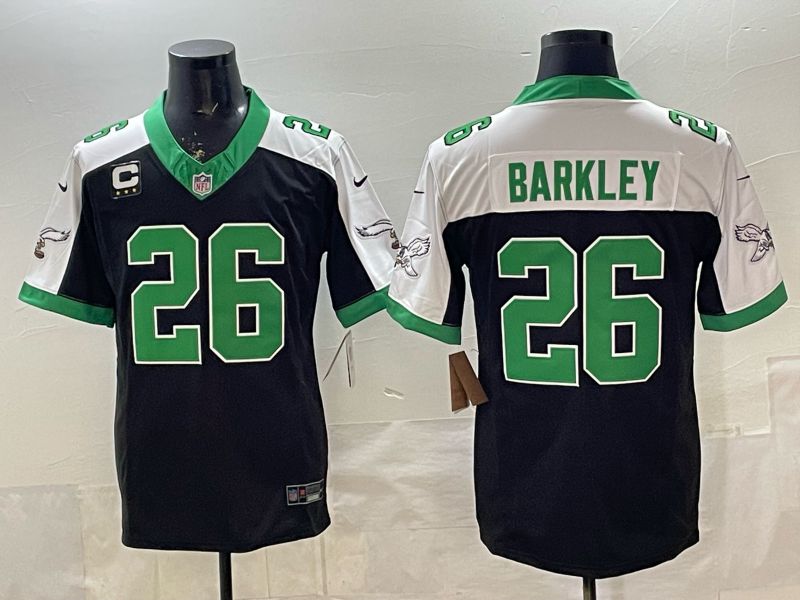 Men 2026 Philadelphia Eagles #26 Barkley Black 3th generations Nike Limited NFL Jersey style 03->philadelphia eagles->NFL Jersey